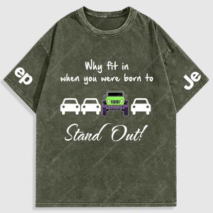 Why Fit In When You Were Born To Stand Out Washed T-Shirt
