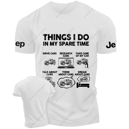 Jp Things I Do In My Spare Time Drive My Cars  Jp T-Shirt