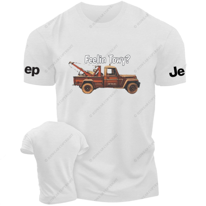 Feelin Towy Willys Wrecker Tow Truck Vintage Jp T-Shirt