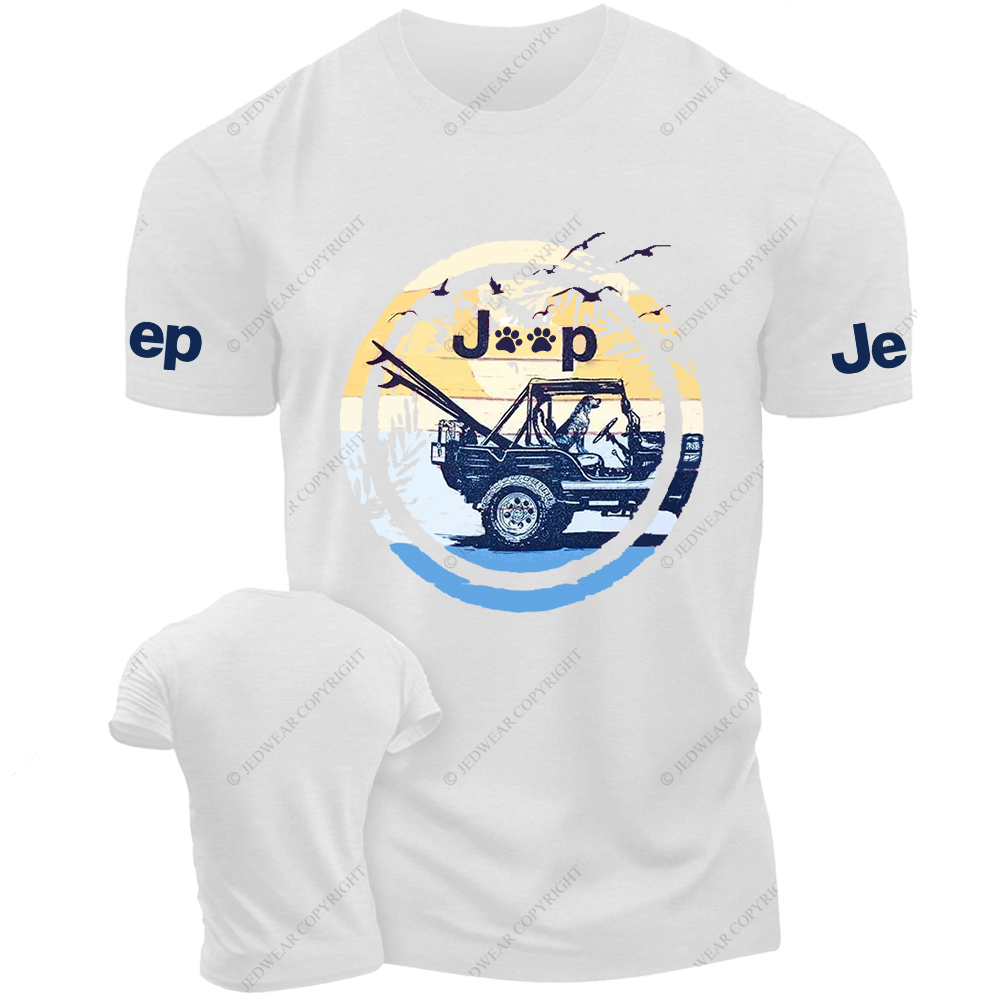 Dog In The Car Vintage Style Jp T-Shirt
