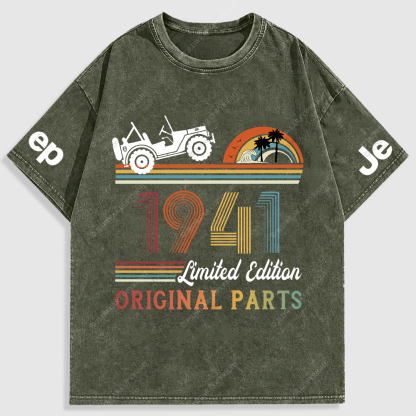 Original Parts  Limited Edition  Waves Coconut Tree Washed T-Shirt