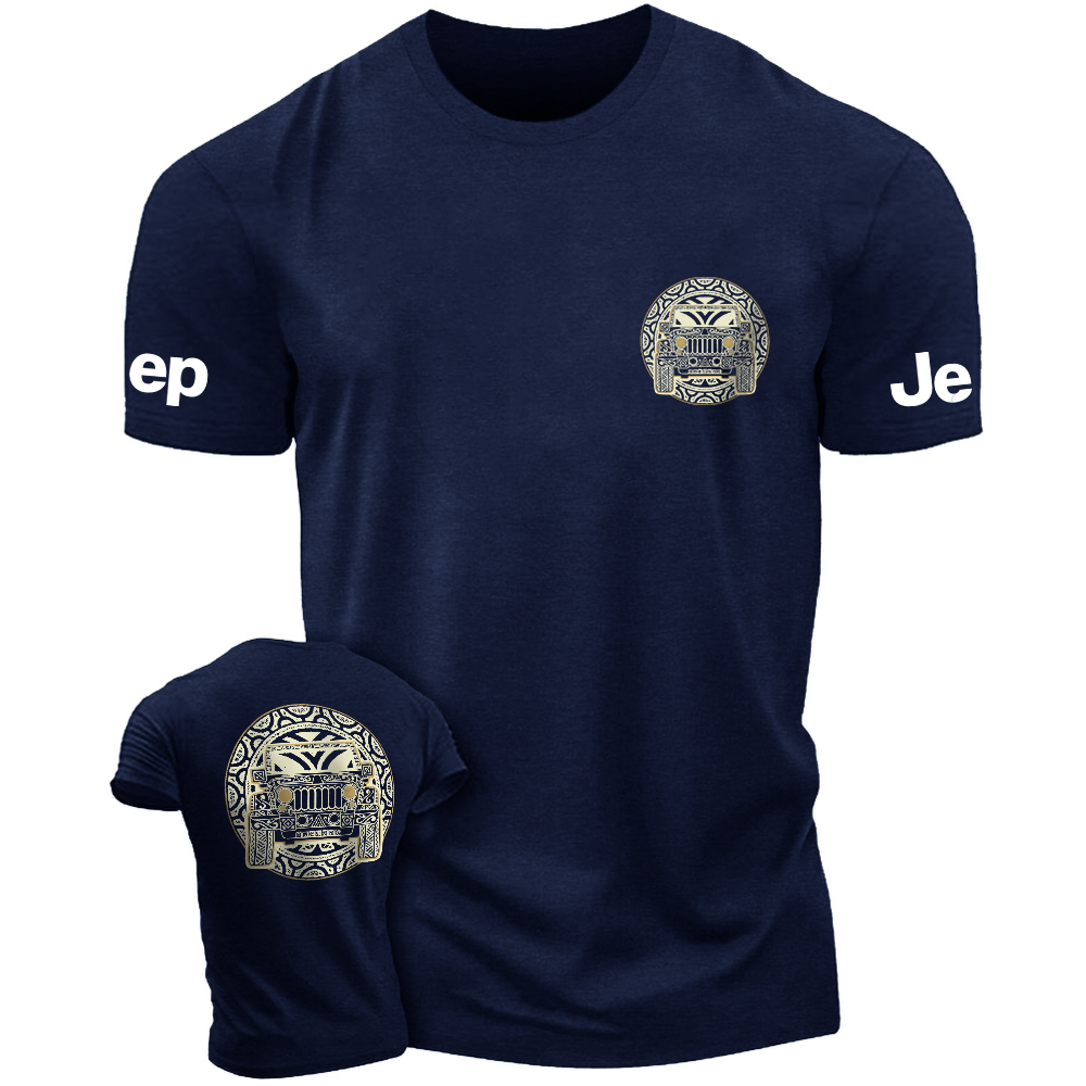 Hollow Pattern Four Wheeler Car JP T-Shirt