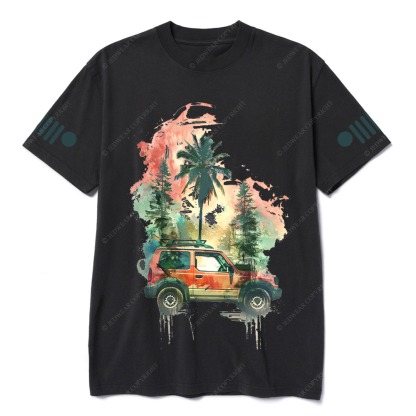 Tree Watercolor And Ink Painting Jp Flag T-shirt