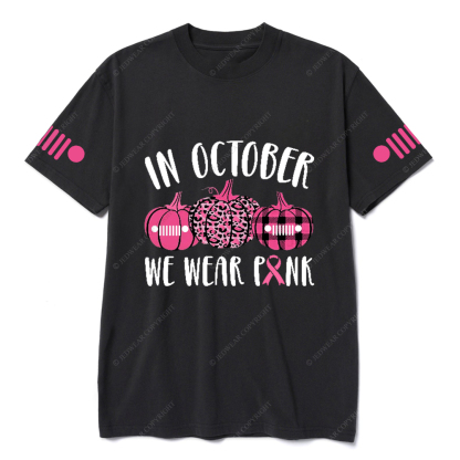 Breast Cancer Awareness In October We Wear Pink Pumpkin Jp T-shirt