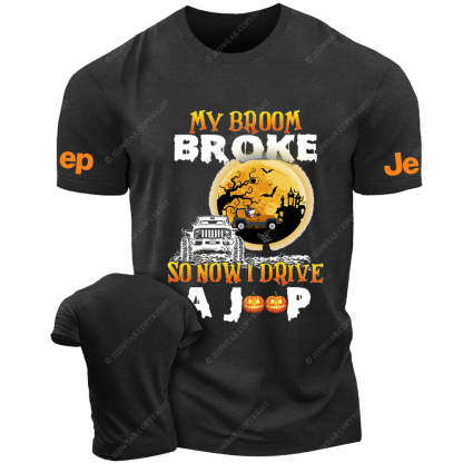 Halloween My Broom Broke So Now I Drive A Car Jp T-shirt
