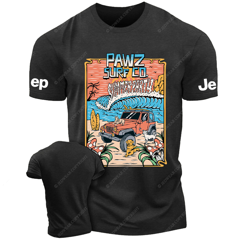 Pet Dog Pawz Surf Jp T-shirt