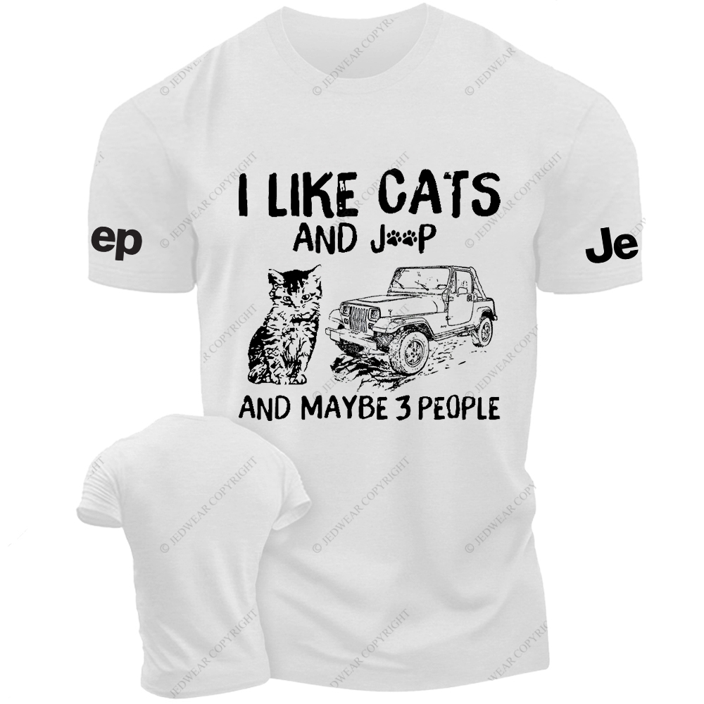 I Like Cats And Car And Maybe 3 People Jp T-shirt