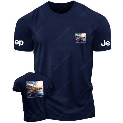 Black Sand Beach Coconut Tree JP T-Shirt