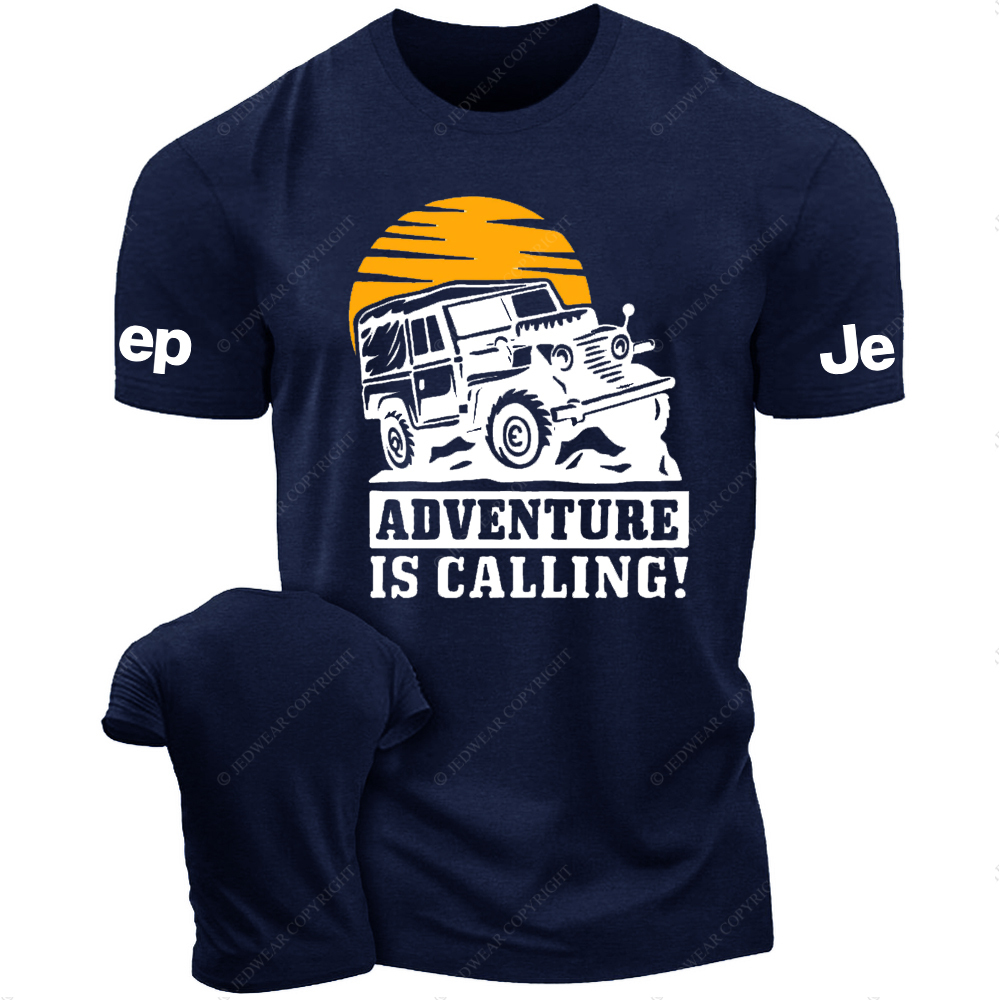 Adventure Is Calling Mountains Sun JP T-Shirt