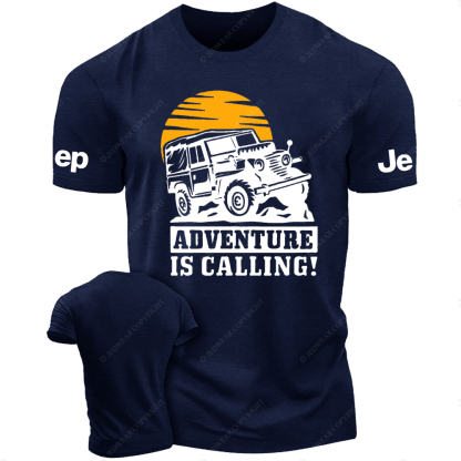 Adventure Is Calling Mountains Sun JP T-Shirt