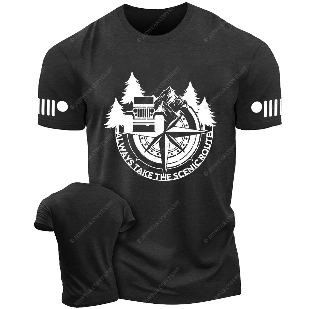 Compass Always Take The Scenic Route Jp T-shirt