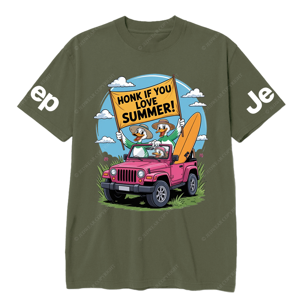 Honk If YouLove Summer Duck Grass JP T-Shirt