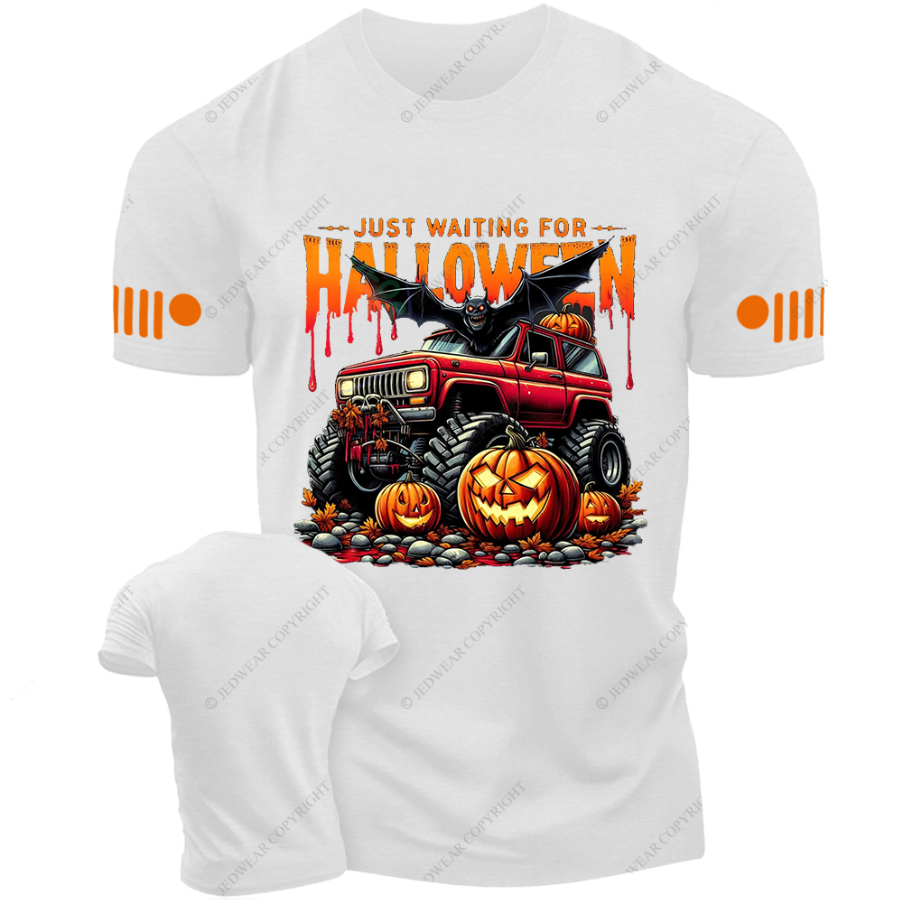 Just Waiting For Halloween Skull Bat Jp T-shirt