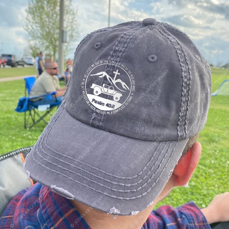 Religion The Lifted Me Out Of The Slimy Pit Psalm 40:2 Jp Baseball Cap