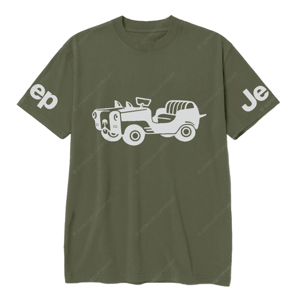 Car With A Dog Face Front Jp T-Shirt