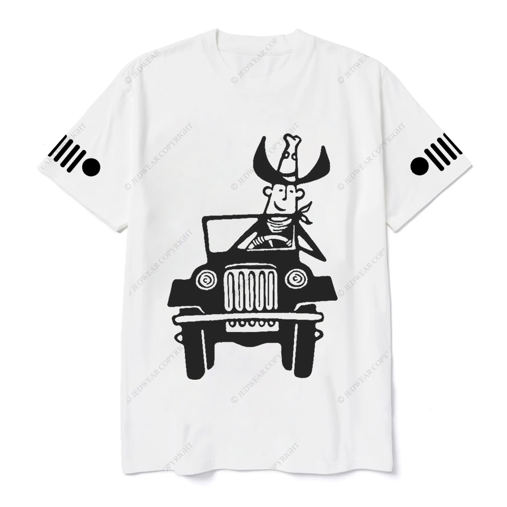 Cowboy Driving A Car Jp T-Shirt