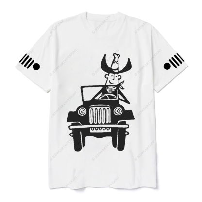 Cowboy Driving A Car Jp T-Shirt