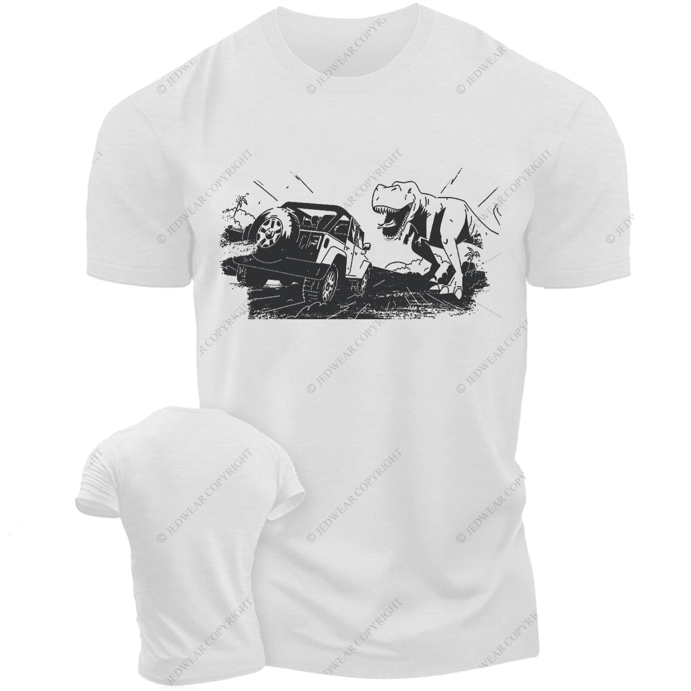 Dinosaur Black And White Illustration Jp T-Shirt