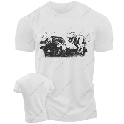 Dinosaur Black And White Illustration Jp T-Shirt