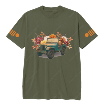 Off-Road Fall 4-Wheeling Fall Flowers  Jp T-Shirt