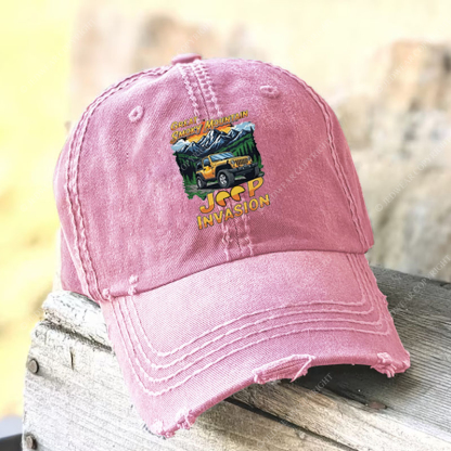 Great Smoky Mountain Invasion Sun Tree Vintage Style Jp Baseball Cap