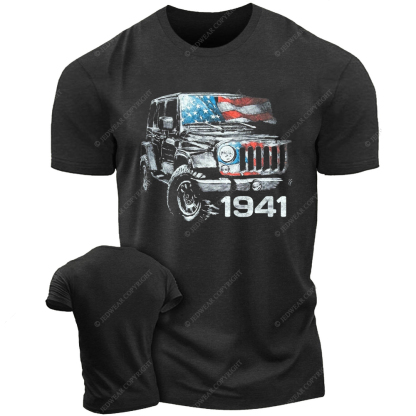 Wrangler JK American Flag Vintage Style Jp T-Shirt