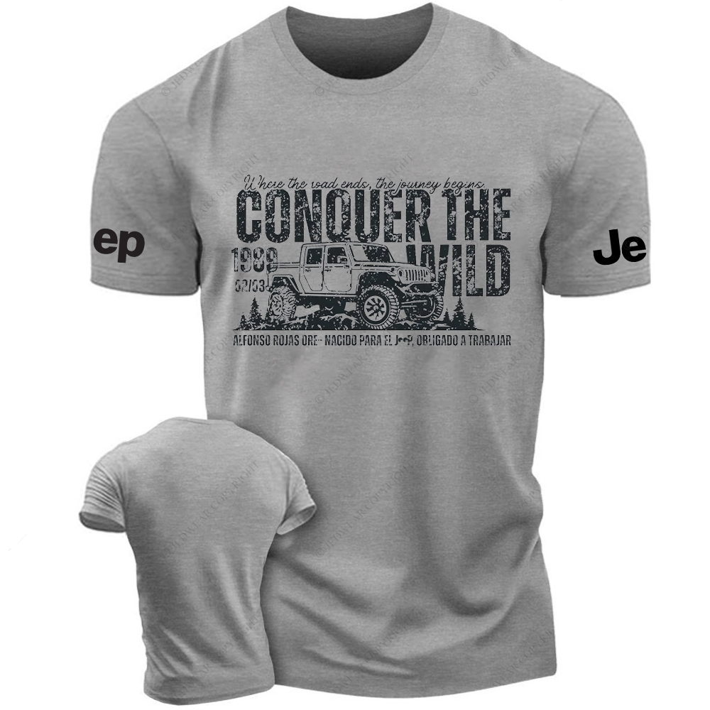 Vintage  Conquer The Wild  Car Lovers Enthusiasts Jp T-Shirt