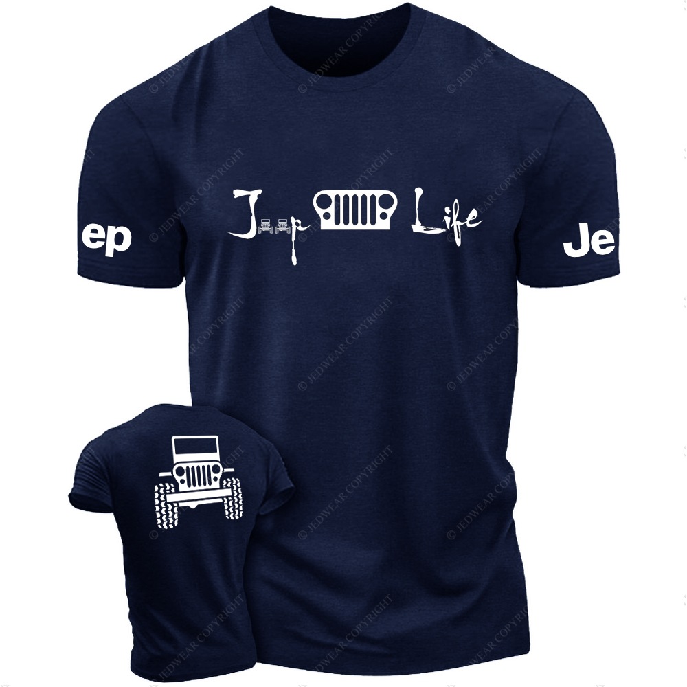 Jp Life Front And Rear Design  Hand Painted 4x4 JP T-Shirt