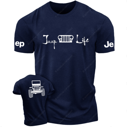 Jp Life Front And Rear Design  Hand Painted 4x4 JP T-Shirt