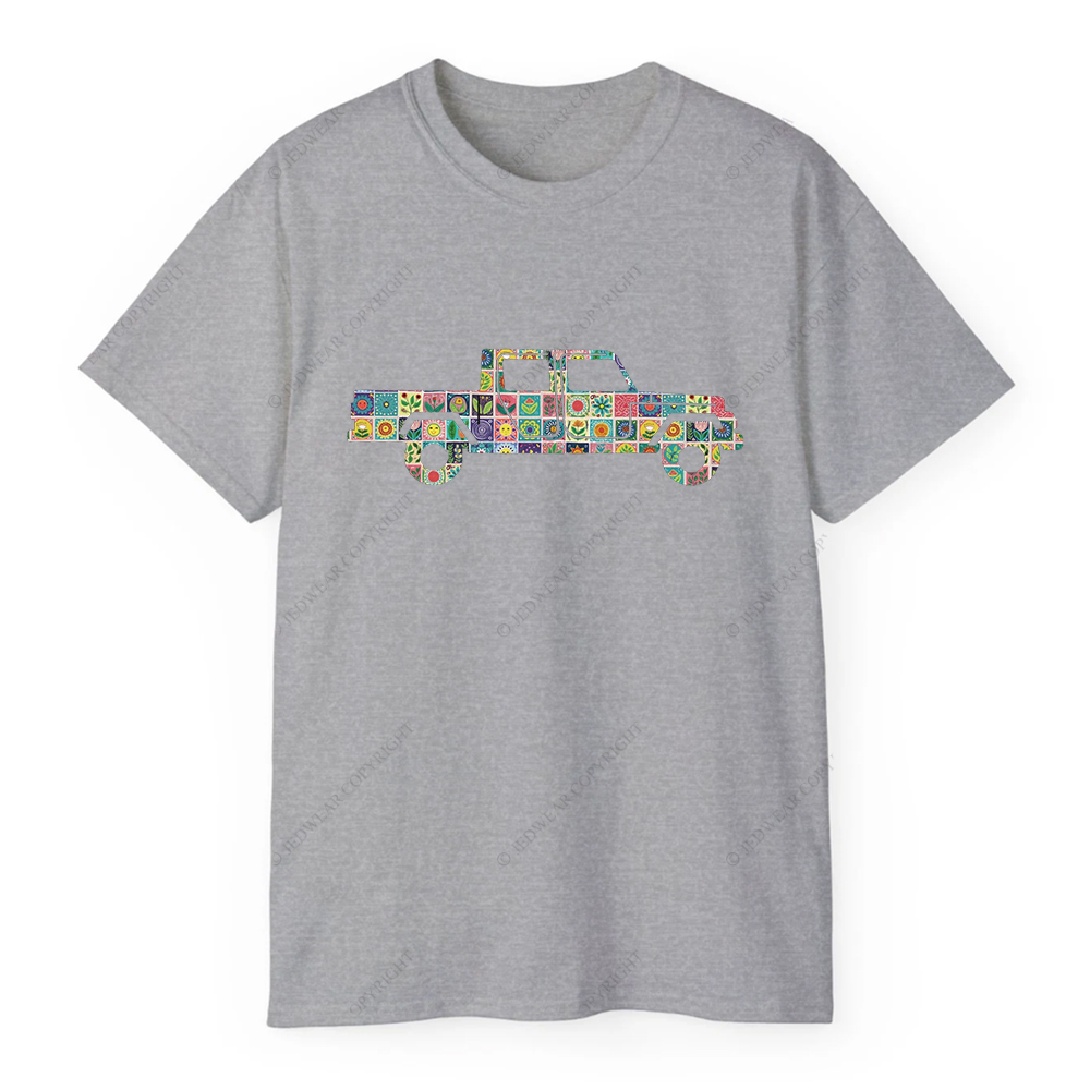 Folk Art Print Gladiator Truck Jp T-Shirt