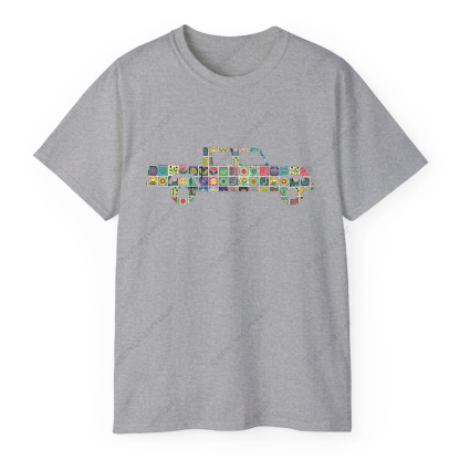 Folk Art Print Gladiator Truck Jp T-Shirt