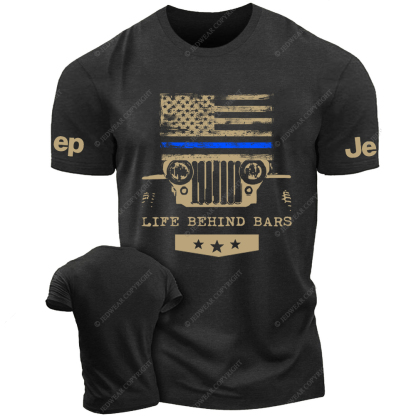 American Flag Life Behind Bars Jp T-Shirt