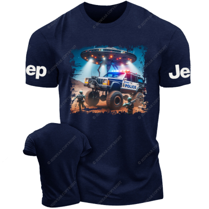 Cherokee XJ Police UFO ET Jp T-Shirt