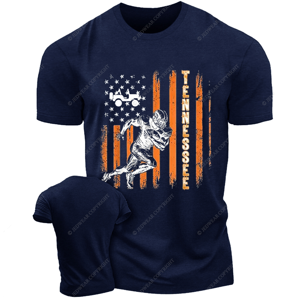 American Football Tennessee American Flag Jp T-Shirt