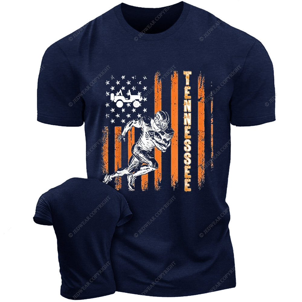 American Football Tennessee American Flag Jp T-Shirt