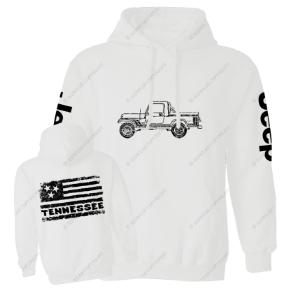 Tennessee Flag Truck Jp Oversized Hoodie