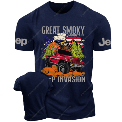 Great Smoky Mountain Invasion American Flag Jp T-Shirt