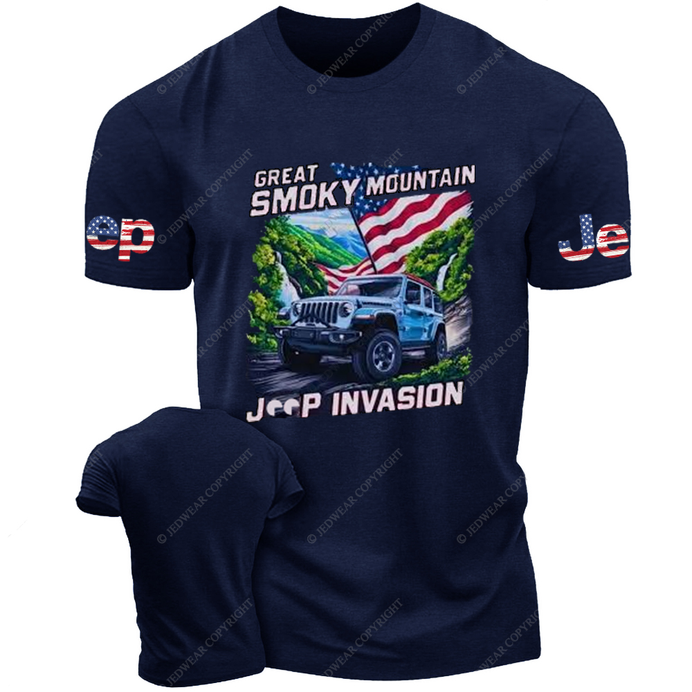 American Flag Great Smoky Mountain Jp T-Shirt