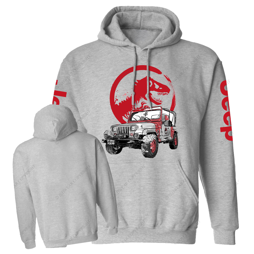 Dinosaur On The Back Of An Off-Road Vehicle Jp  Casual Hoodie