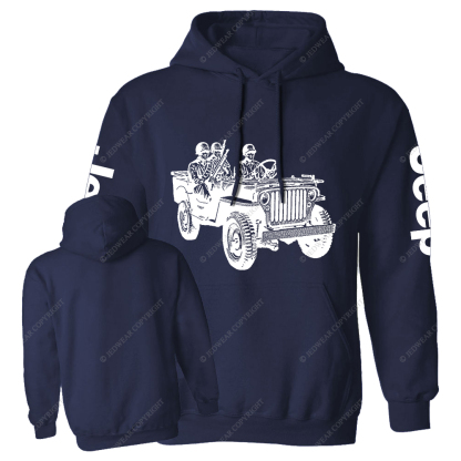 Soldiers Holding Guns In Car Jp Casual Hoodie