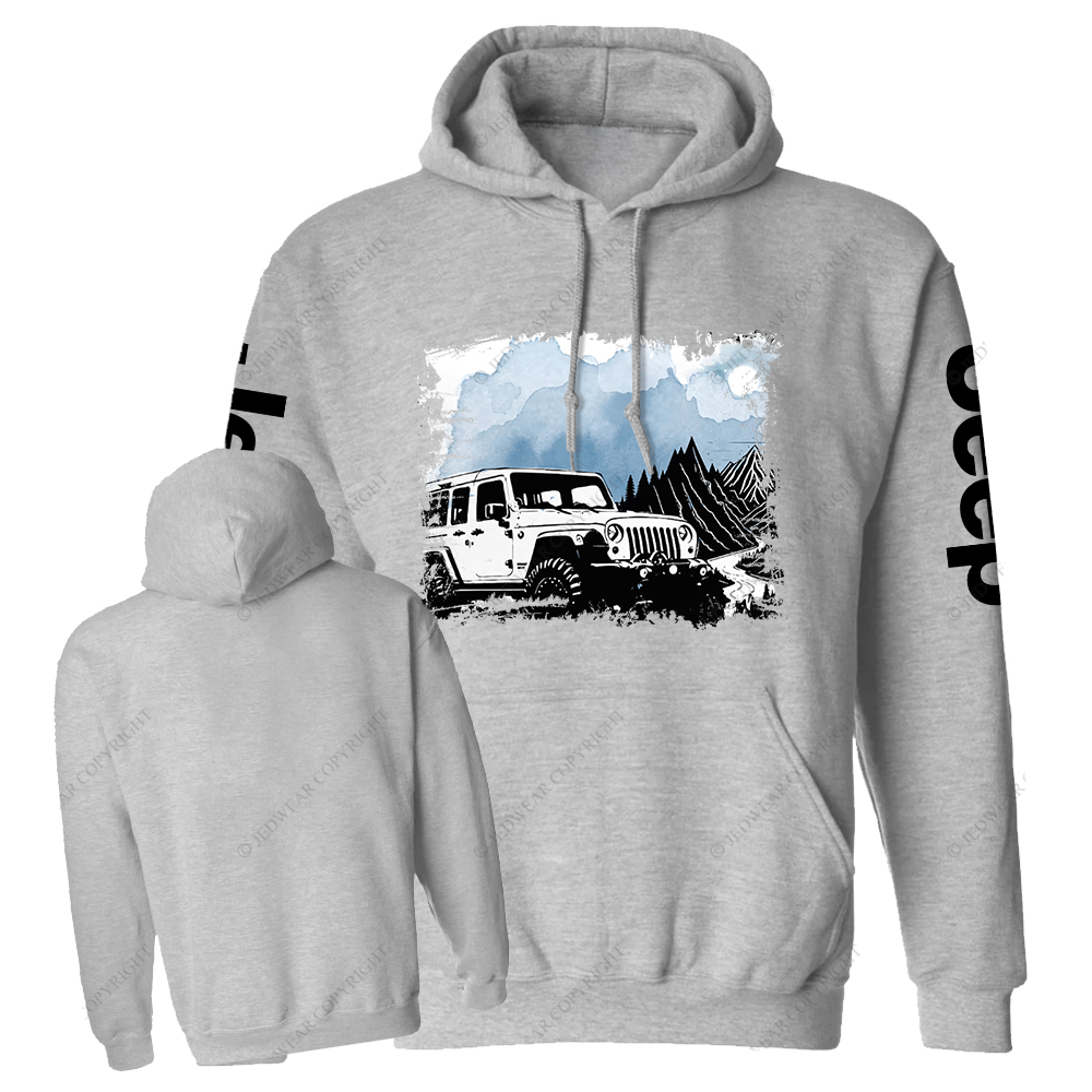 Mountain Adventure Ink Colorful Hand-Painted Jp Casual Hoodie