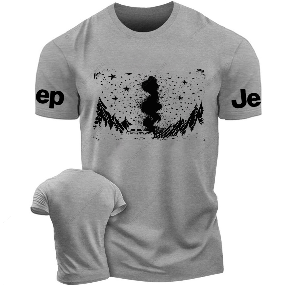Woods Under The Starry Sky Night Drive Through Mountains Jp T-Shirt