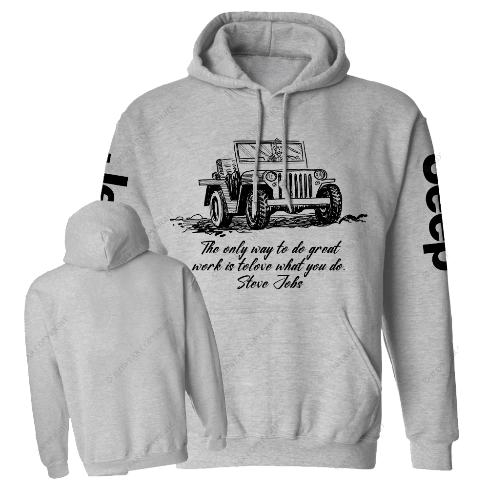 Veterans Off-Road Military Vehicle Black And White Drawing Jp Casual Hoodie