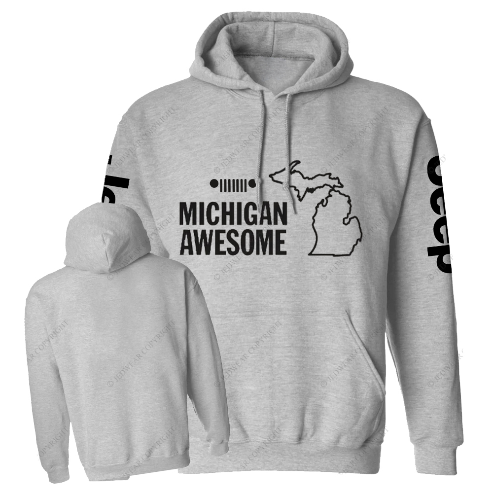 Michigan Awesome Map Of America Jp Casual Hoodie