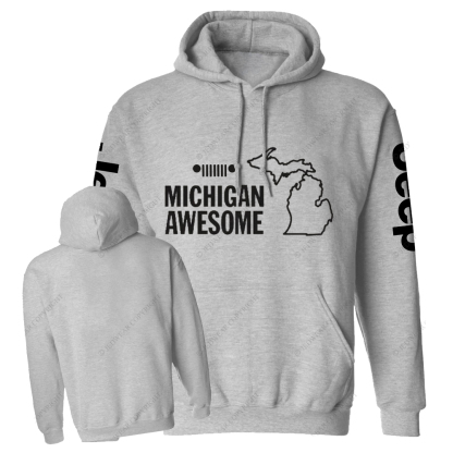 Michigan Awesome Map Of America Jp Casual Hoodie