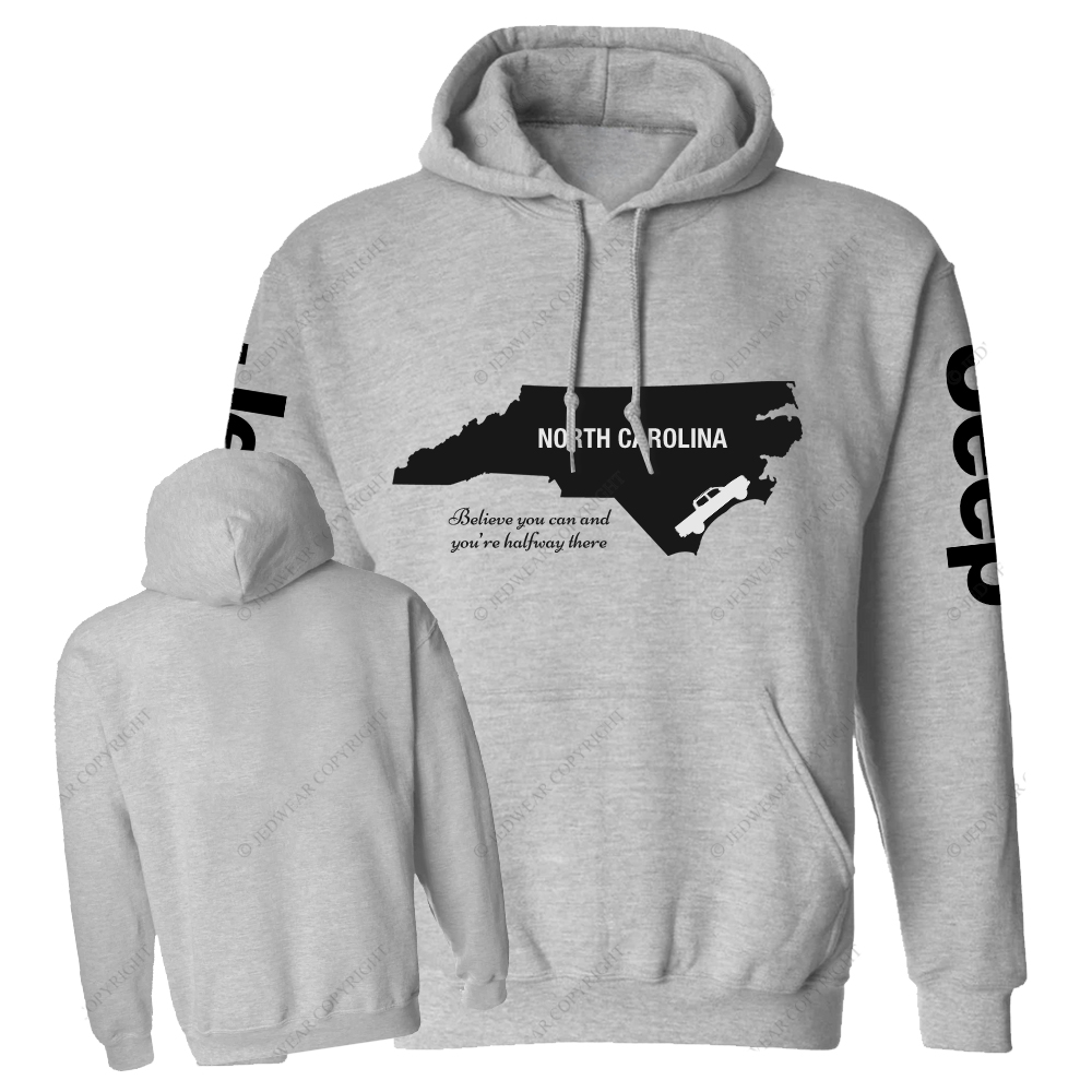 North Carolina State Borders Shape Jp Casual Hoodie
