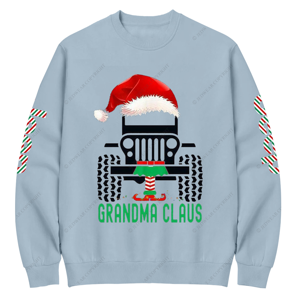Christmas Grandma Claus Santa Hat Jp Crew Neck Sweatshirt