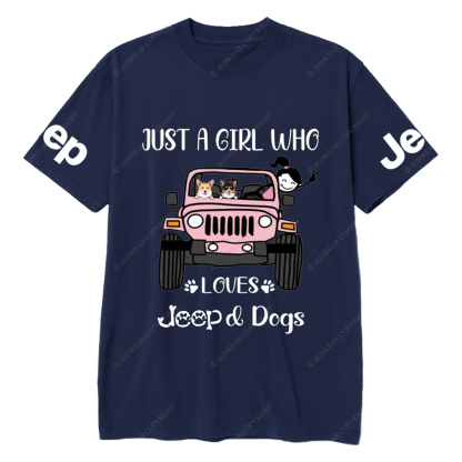 Just A Girl Who Love With Car And Dogs Jp T-Shirt