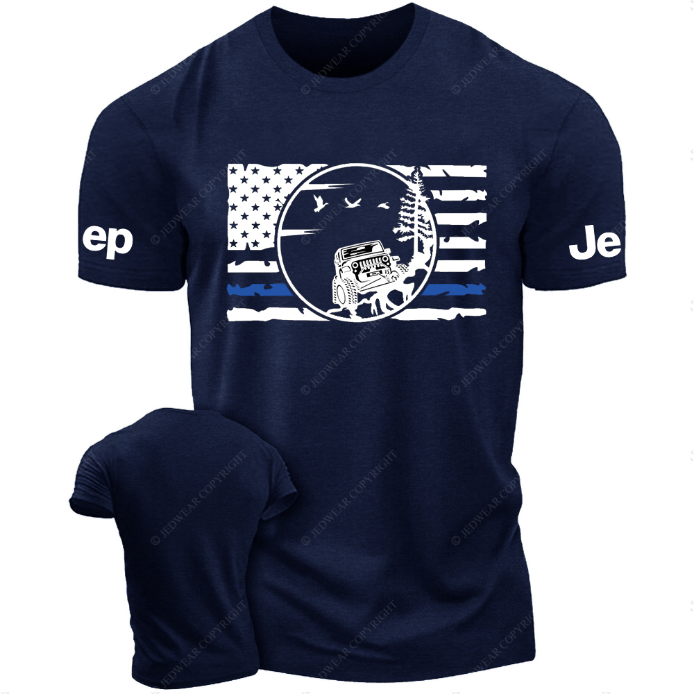 American Flag Dove Of Peace Trees JP T-Shirt