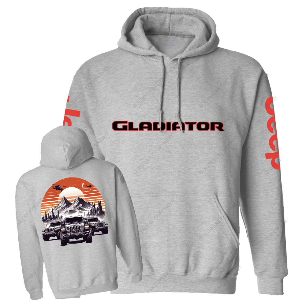 Gladiator Sunset Mountain Silhouette Jp Casual Hoodie